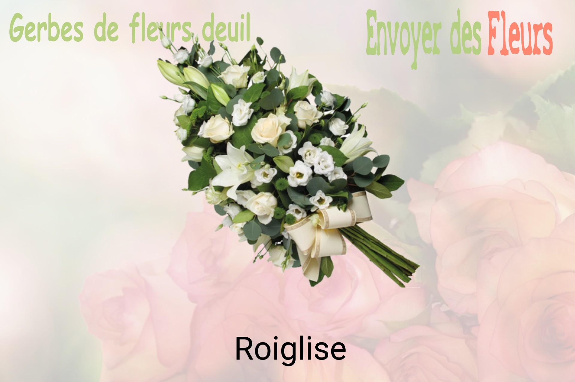 Gerbe de fleurs de deuil livrée à Roiglise